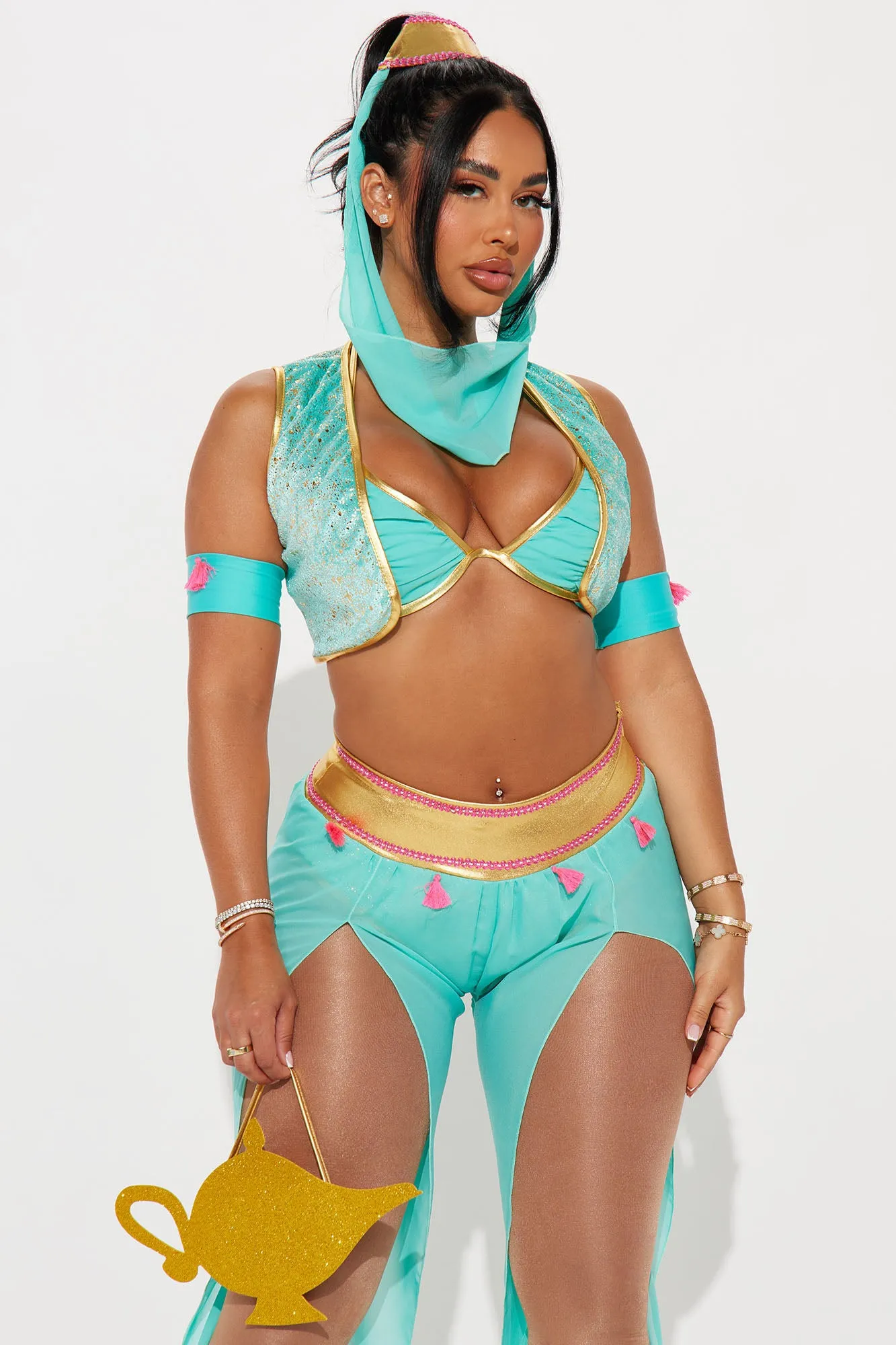 3 Wishes Genie 6 Piece Costume Set - Turquoise