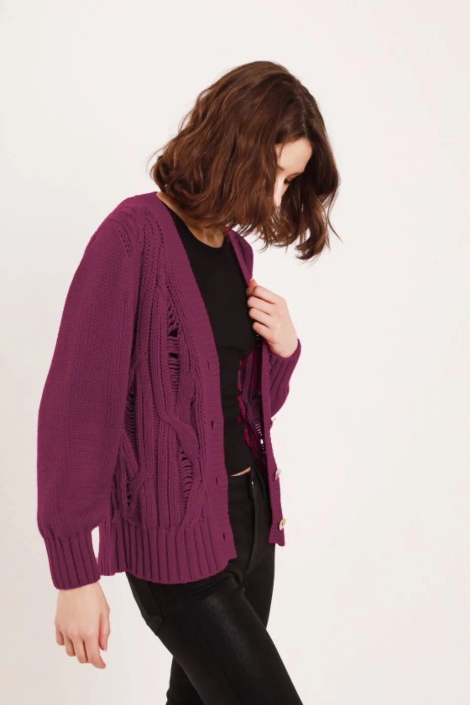 Aria Ladder Cable Cardigan