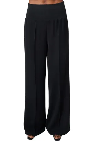 ATM Crepe Twill Palazzo Pants in Black