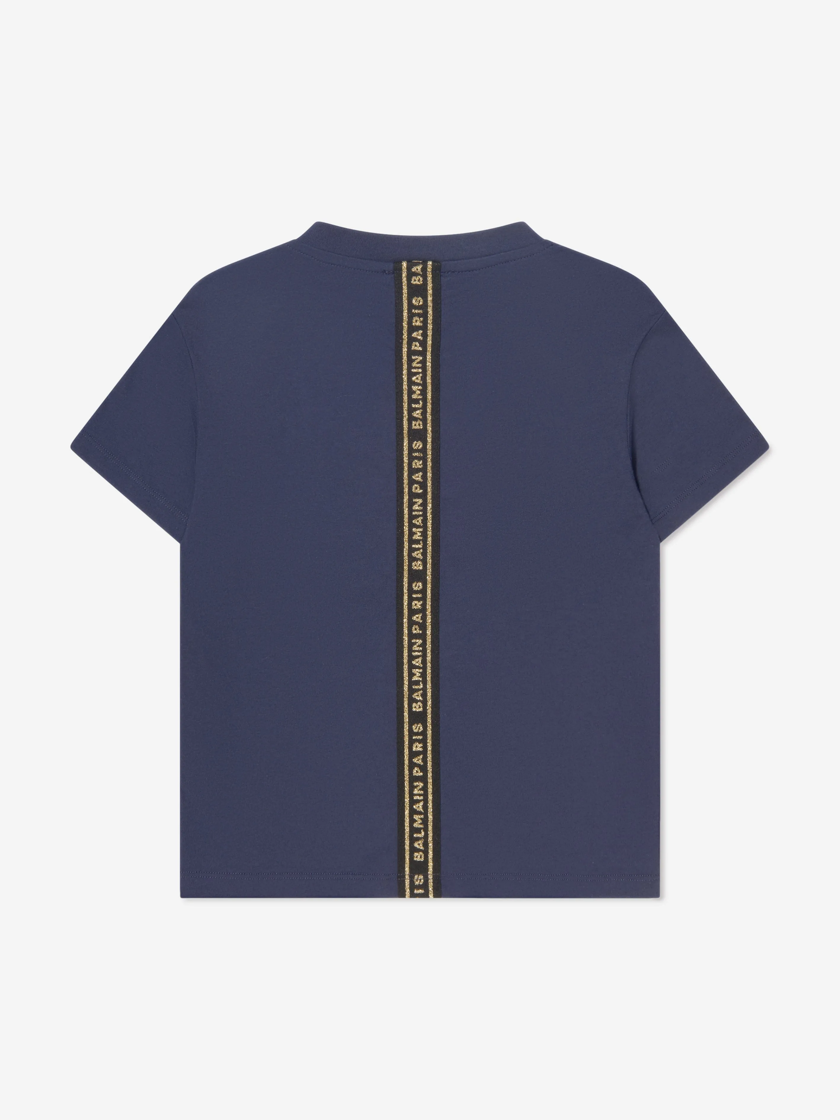 Balmain Boys Logo T-Shirt in Navy