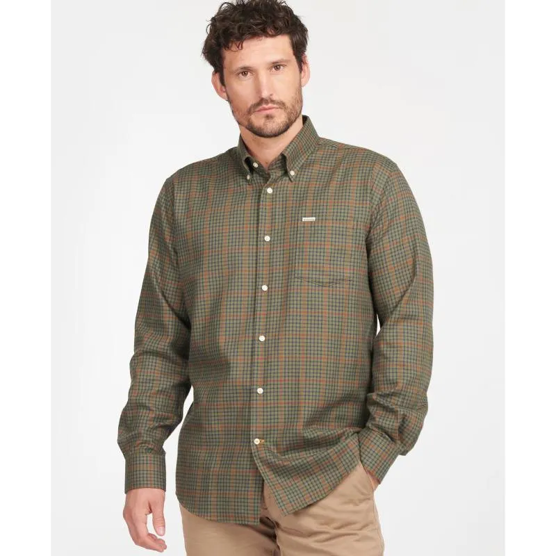 Barbour Henderson Thermo Weave Mens Shirt - Olive