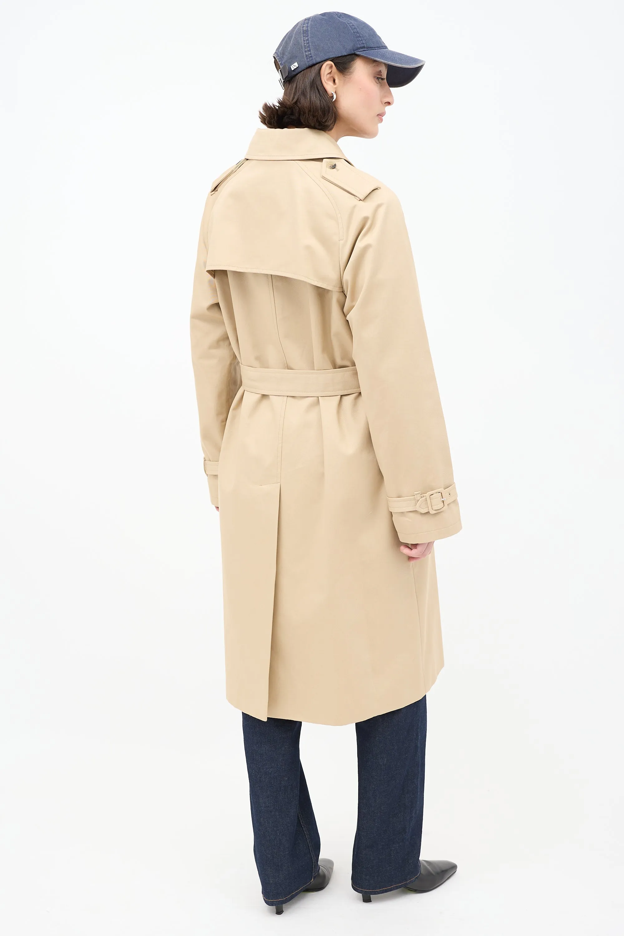 Beige Cotton Greta Belted Trench Coat