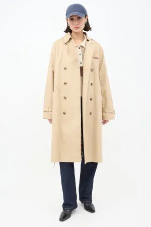 Beige Cotton Greta Belted Trench Coat