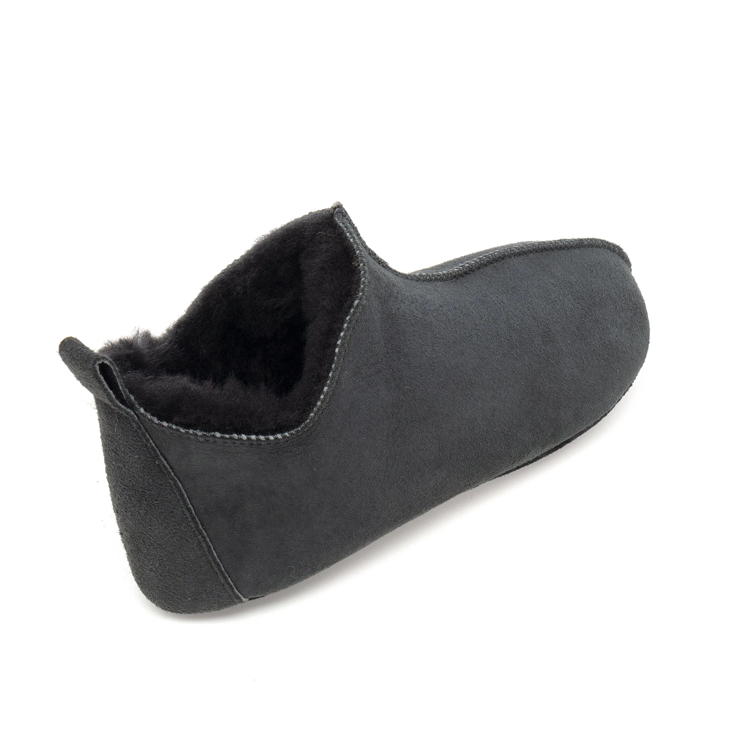 Berit Sheepskin Slippers/Yoga Shoe - Graphite