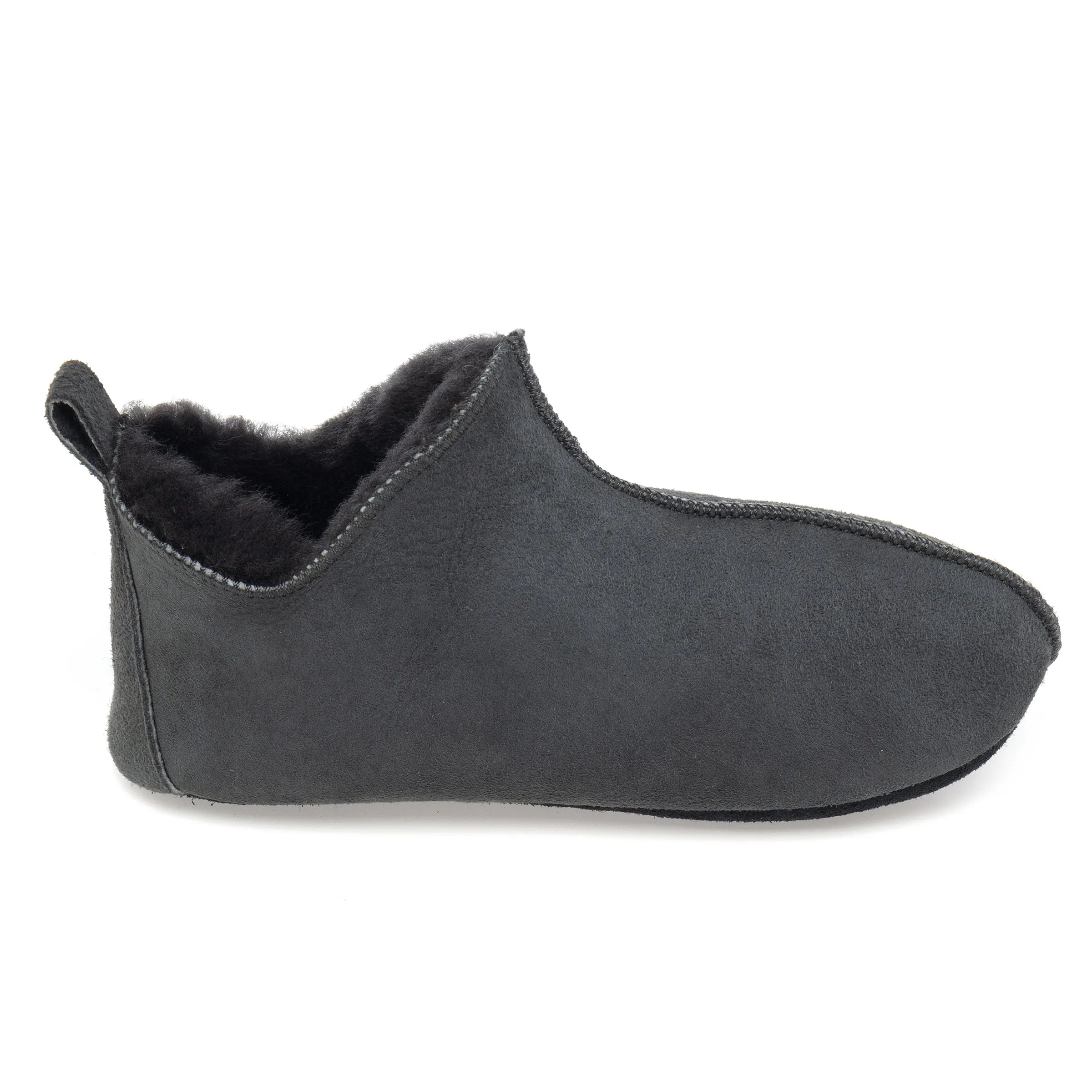 Berit Sheepskin Slippers/Yoga Shoe - Graphite