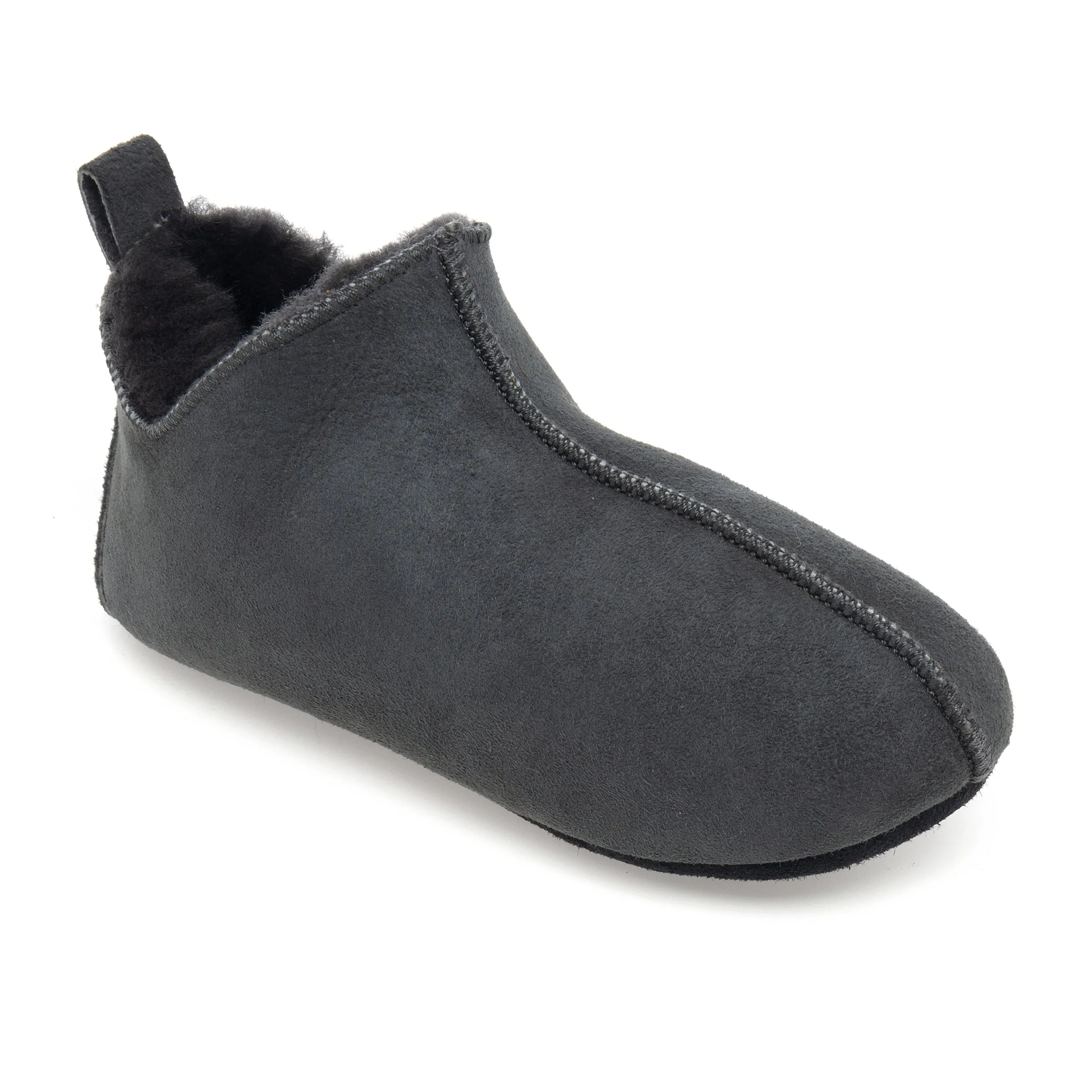 Berit Sheepskin Slippers/Yoga Shoe - Graphite