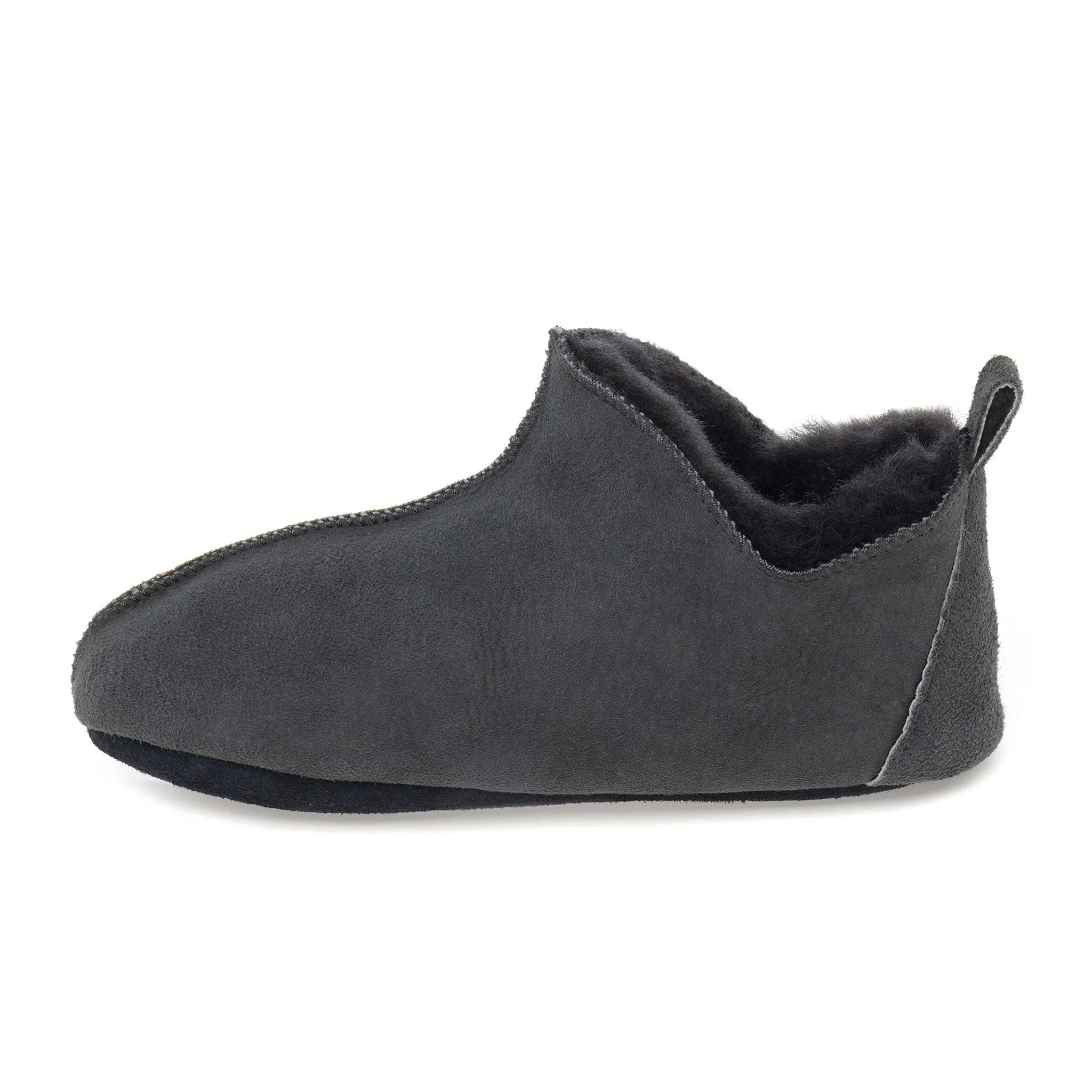 Berit Sheepskin Slippers/Yoga Shoe - Graphite