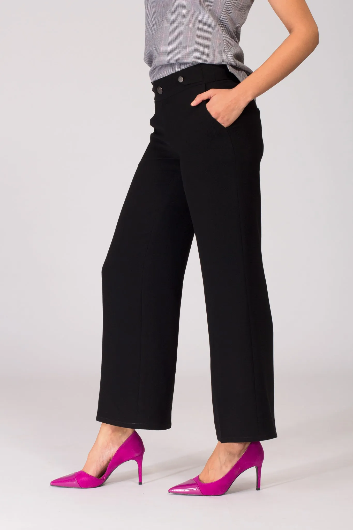 Black Flowy Wide Leg Pants