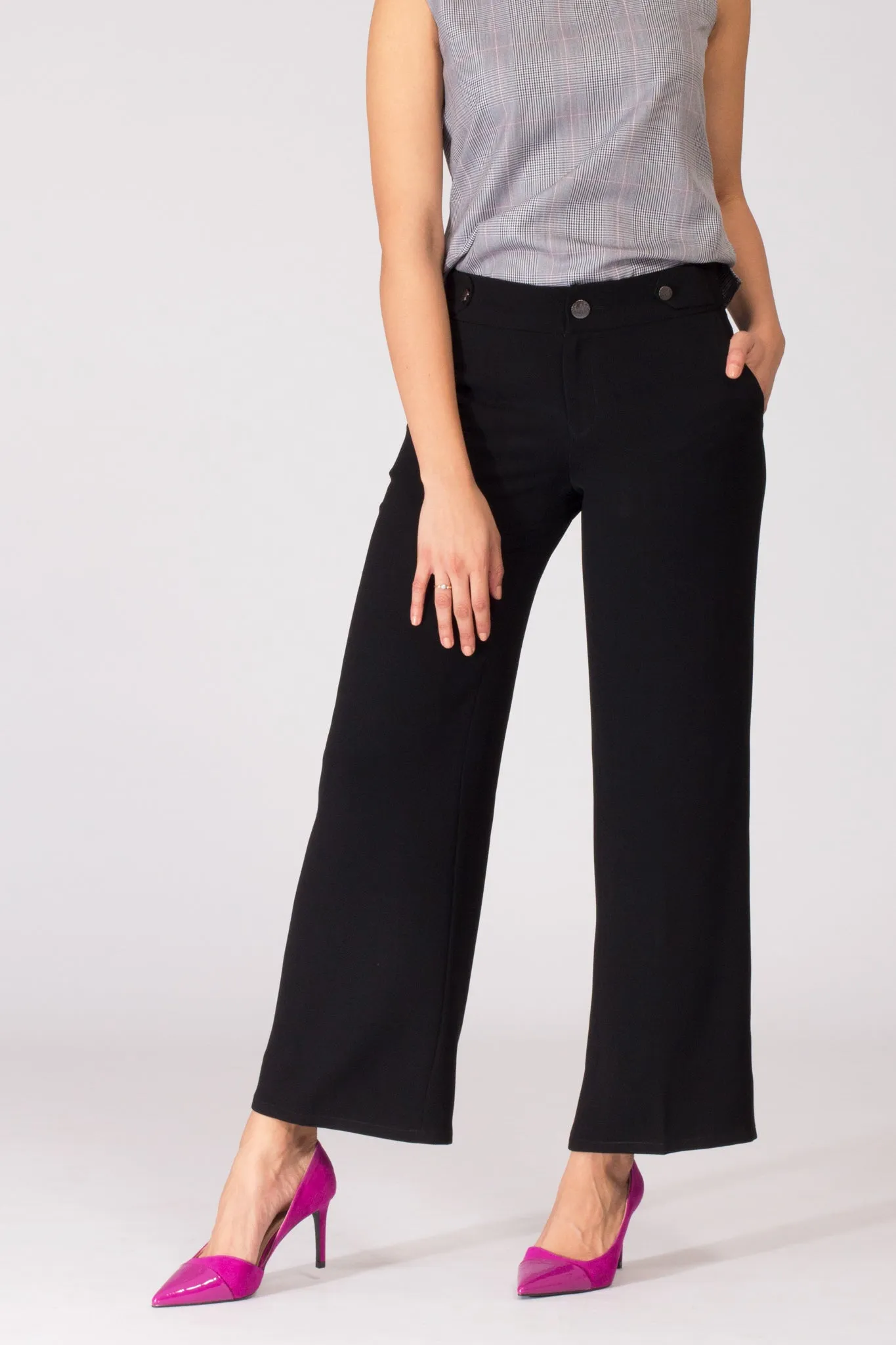 Black Flowy Wide Leg Pants