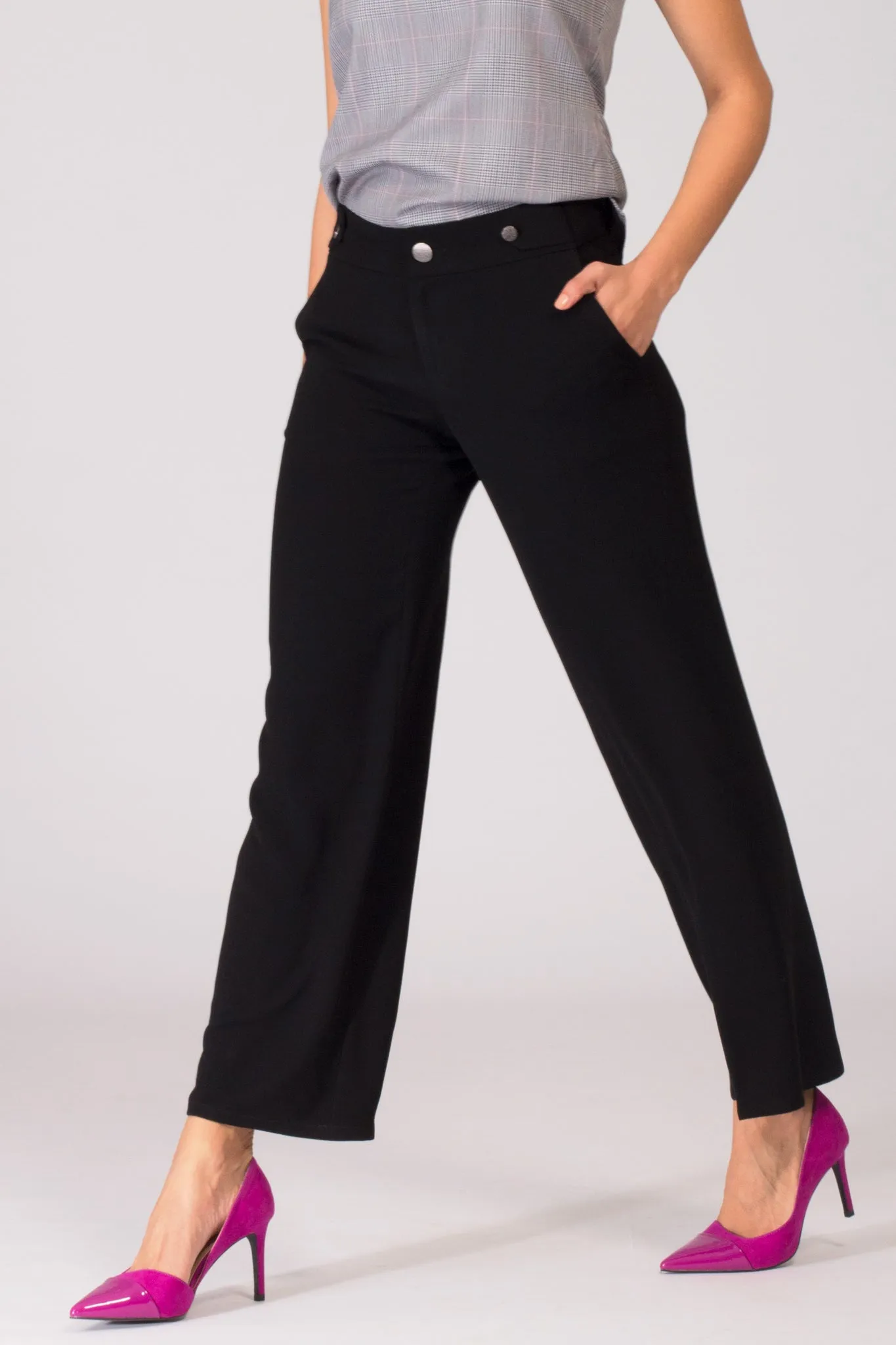 Black Flowy Wide Leg Pants