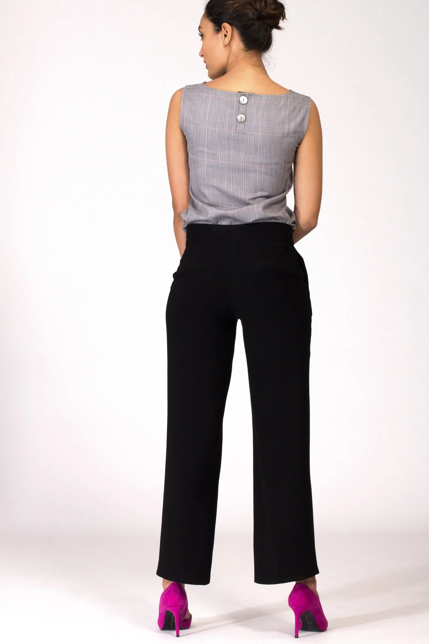 Black Flowy Wide Leg Pants