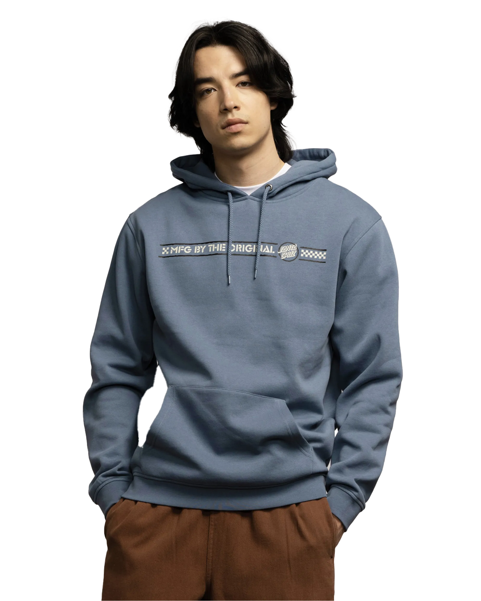 Breaker Dot Hoodie in Dusty Blue