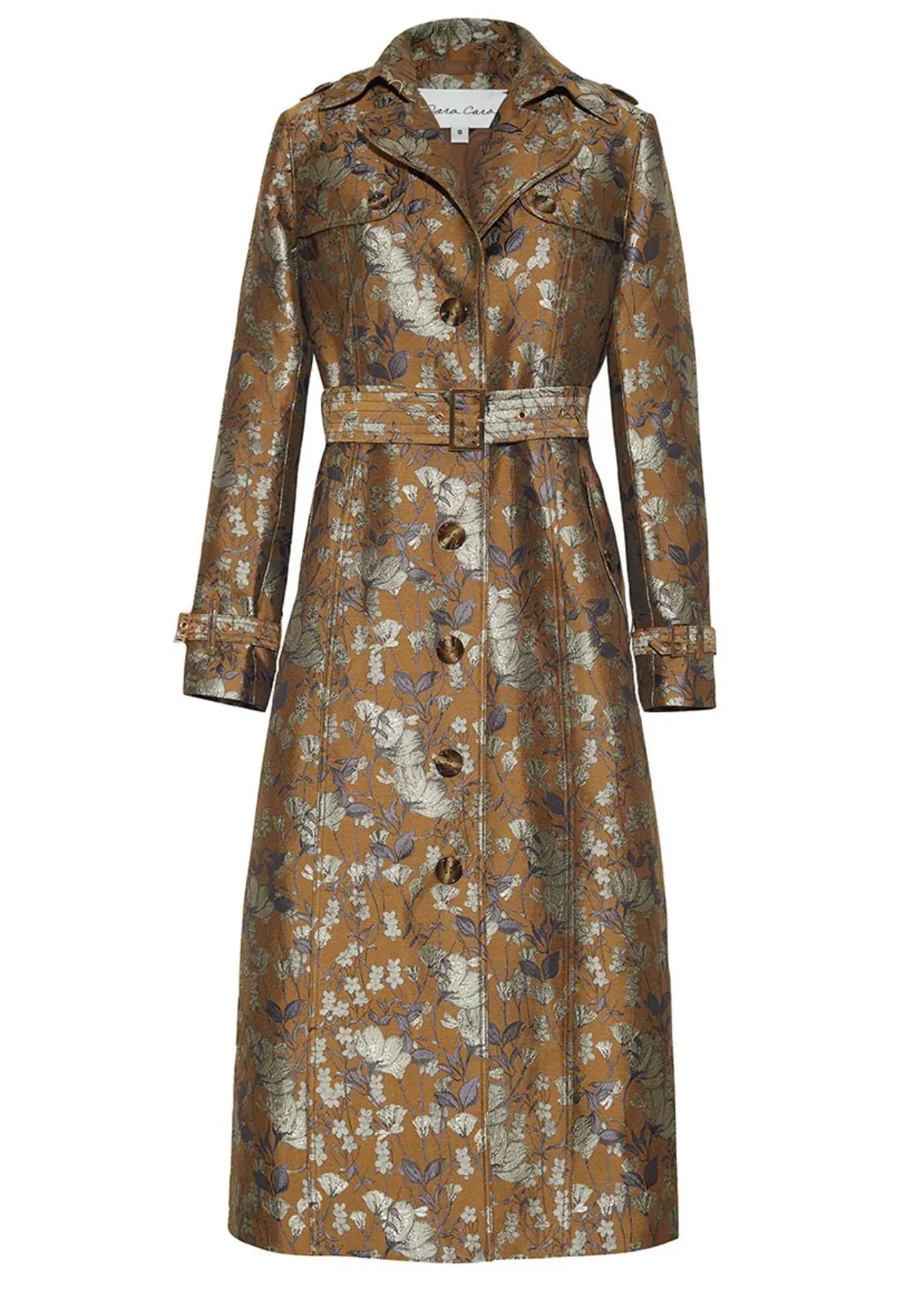 CARA CARA Karlie Trench - Jacquard Garden