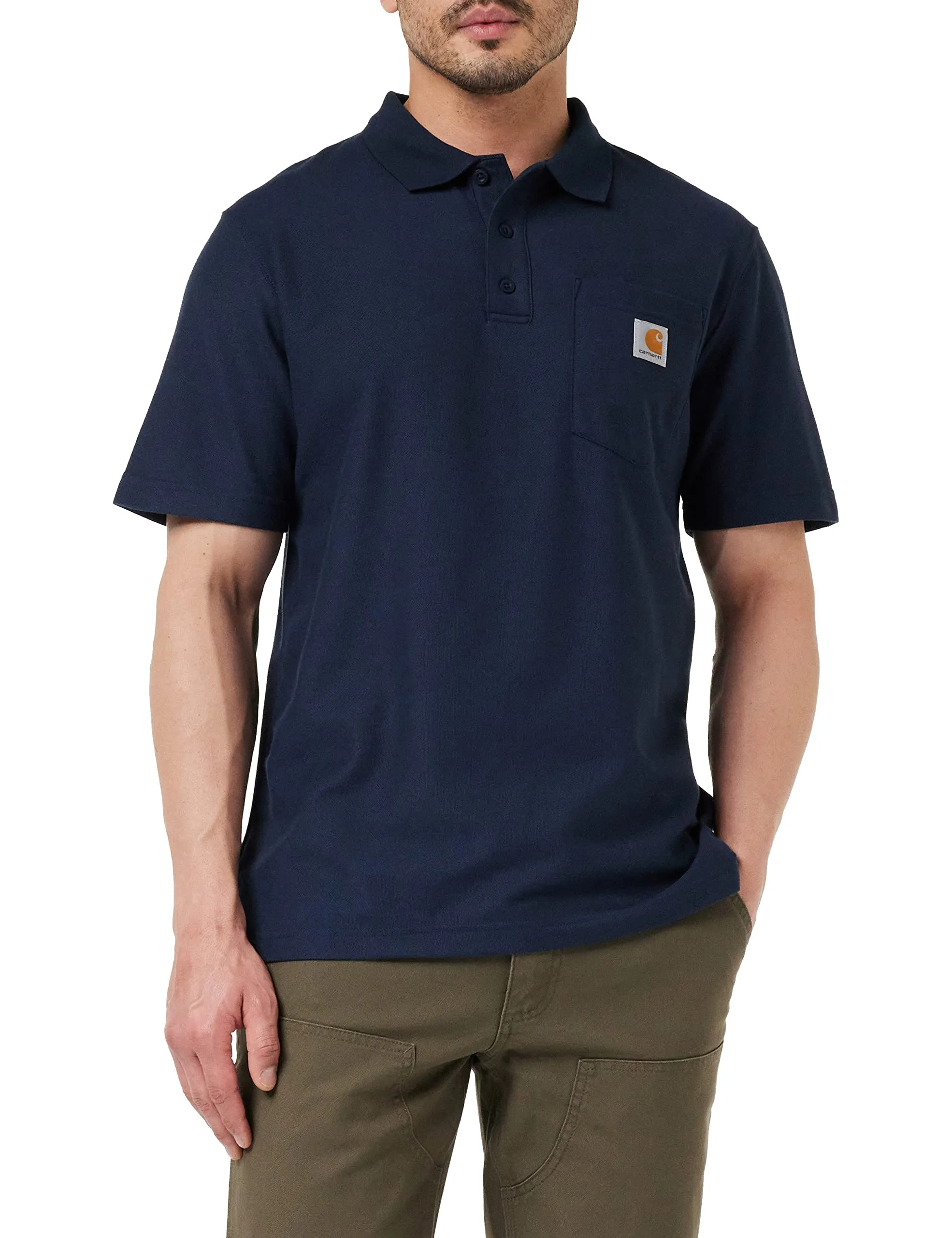 Carhartt 106685 Men's Loose Fit Midweight Short-Sleeve Pocket Polo K570