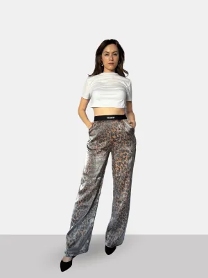 Chiara Shimmery Leopard Pants