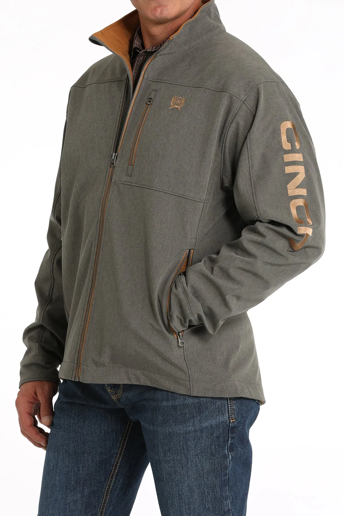 Cinch MWJ1583006 Men's Charcoal Texture Bonded Jacket