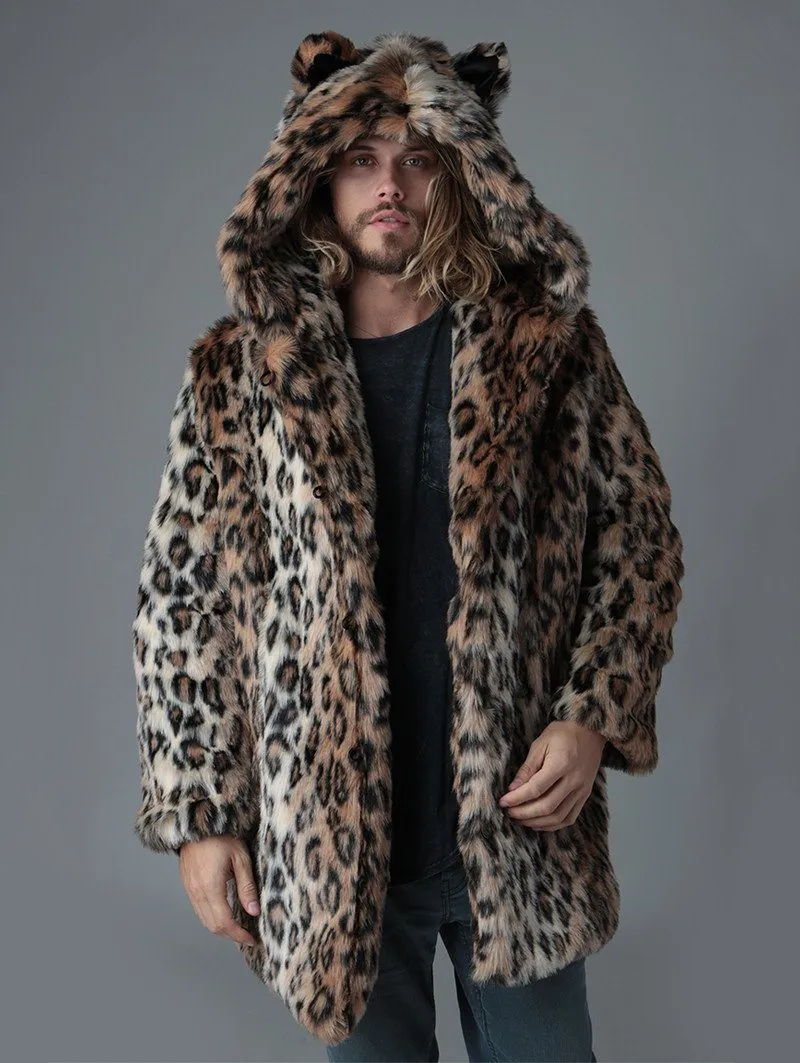 Classic Leopard Faux Fur Coat