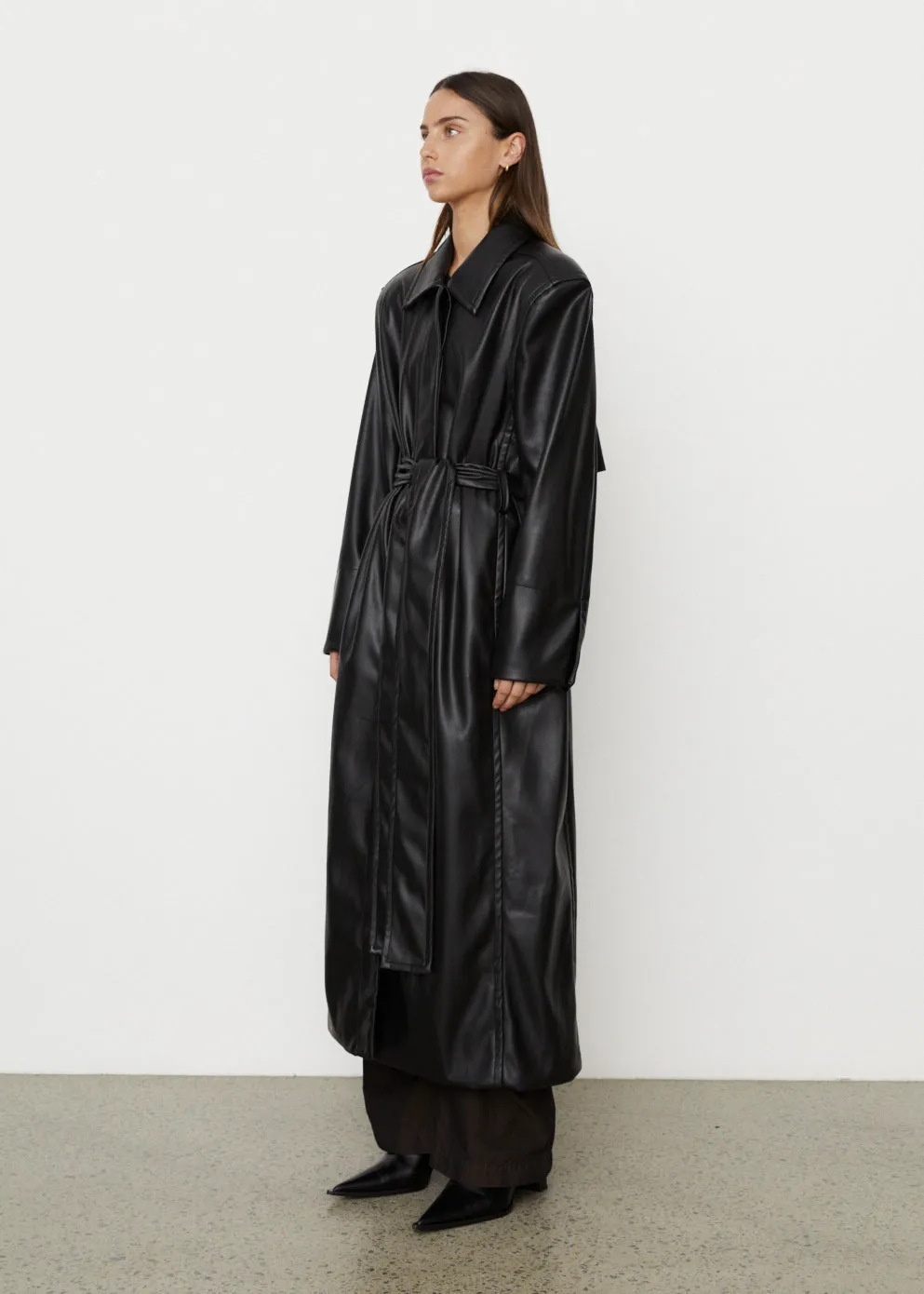 Classico Vegan Leather Driving Coat