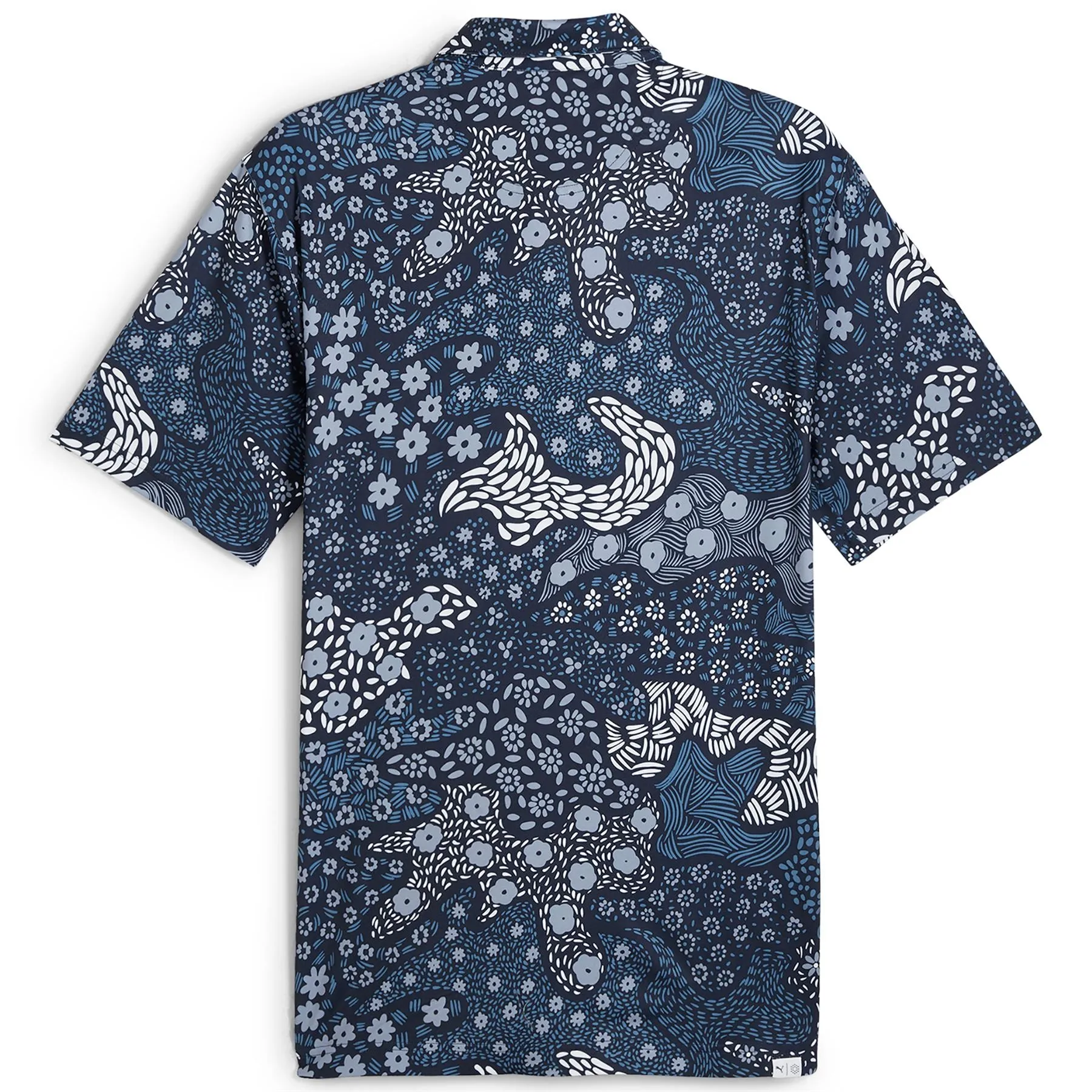 Cloudspun Bloom Camo Polo Deep Navy - AW24