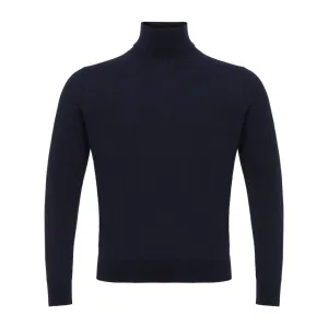 Colombo Elegant Cashmere Men's Blue Sweater