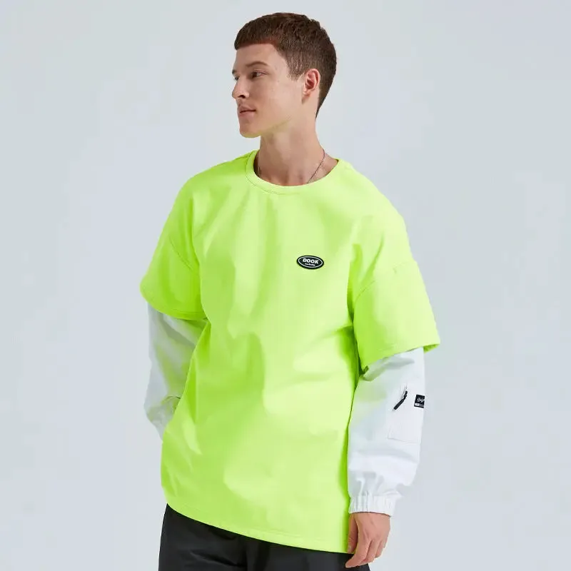 Contrast Color Men's Snowboard Sweatshirts