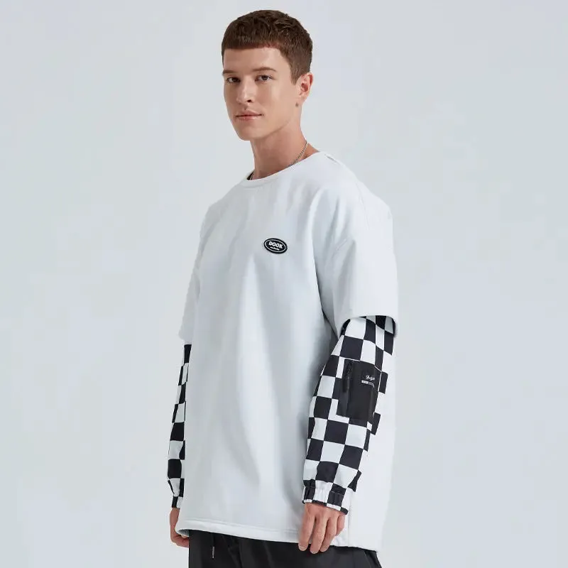 Contrast Color Men's Snowboard Sweatshirts