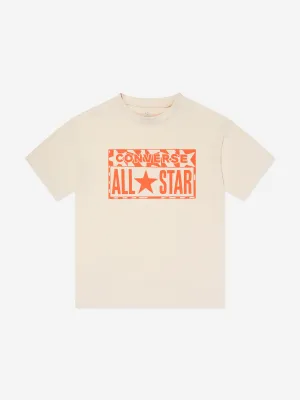 Converse Boys Lifestyle Loose Fit T-Shirt in Ivory