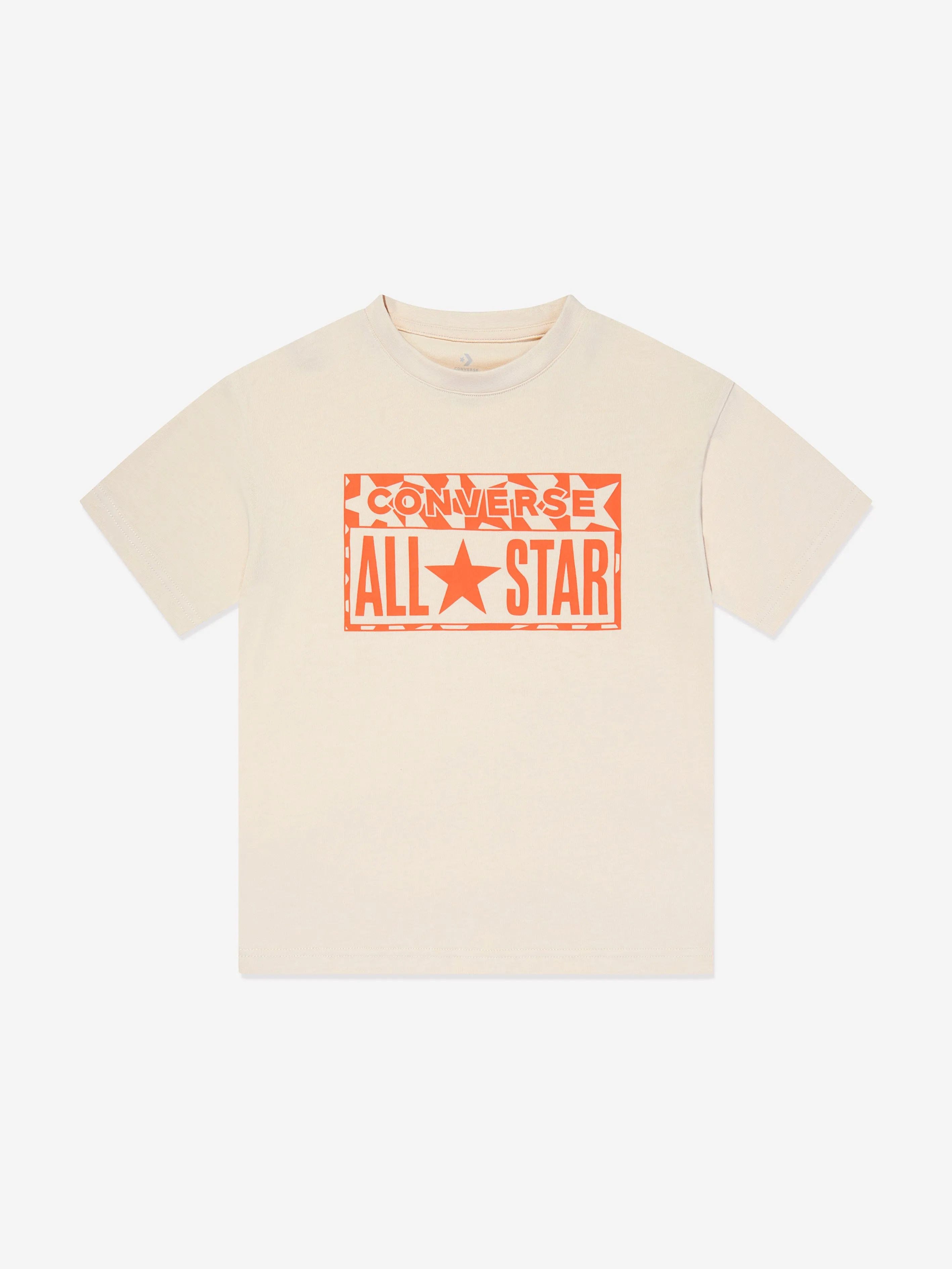 Converse Boys Lifestyle Loose Fit T-Shirt in Ivory