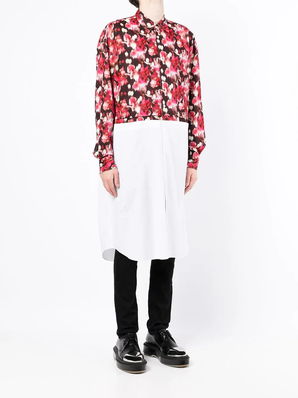 Cotton Poplin Floral Print Shirt