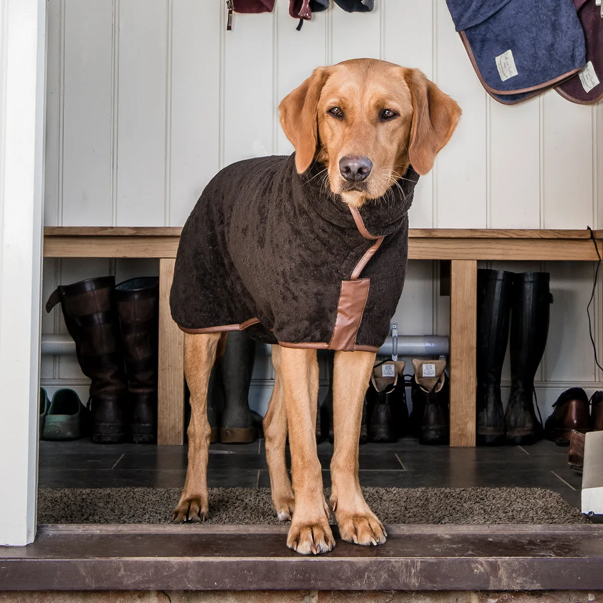 Country Dog Drying Coat - Mud