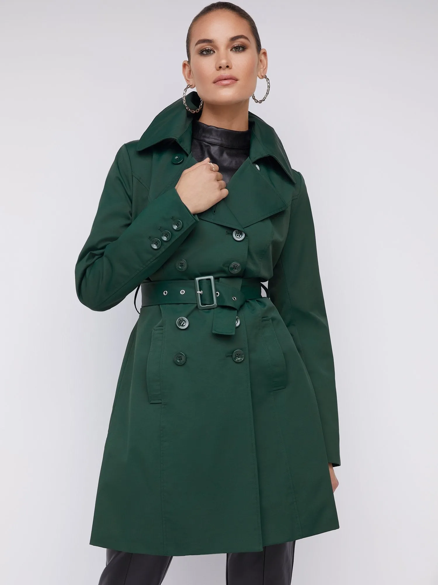 Double-Breasted City Trench Coat