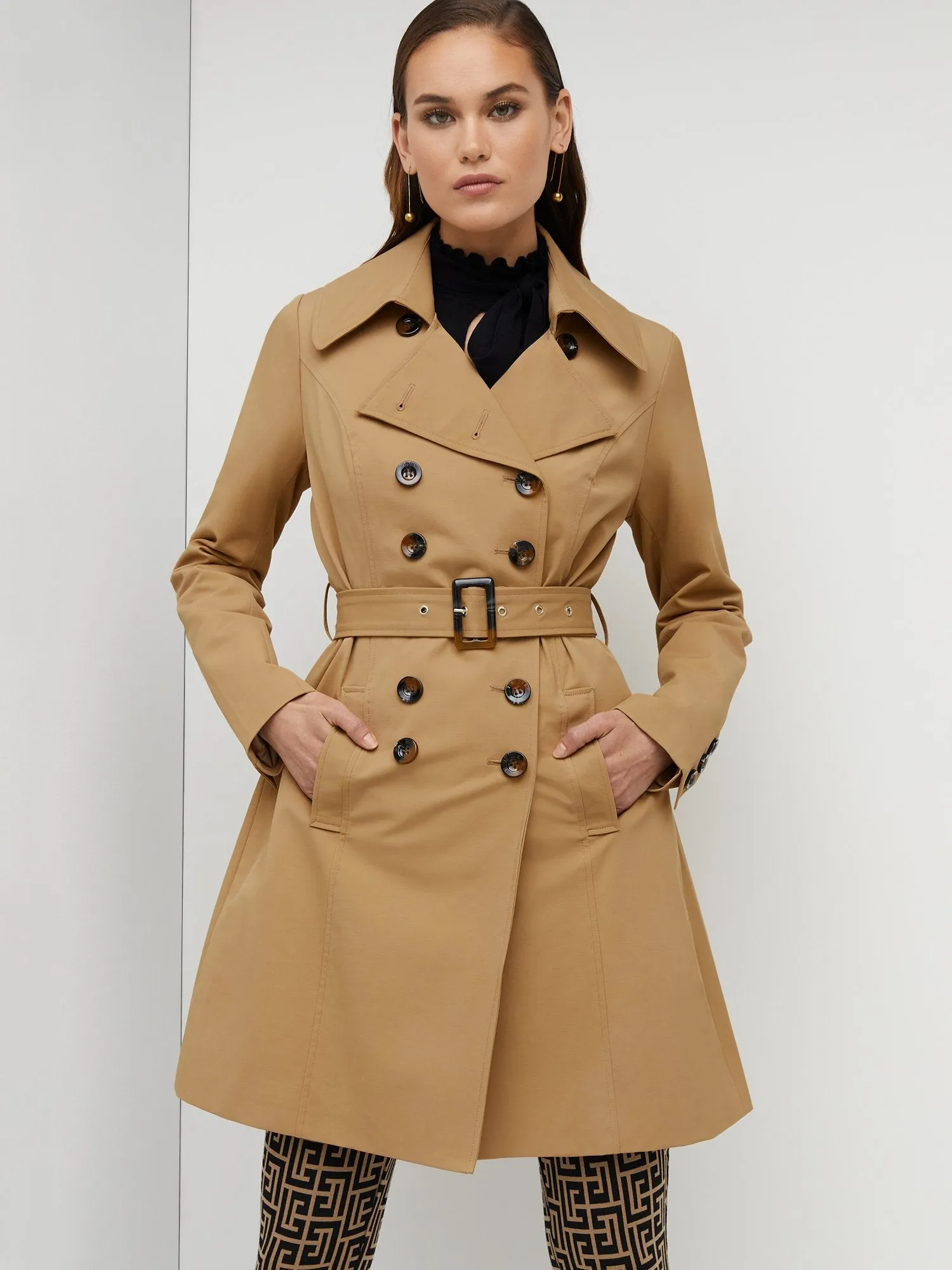 Double-Breasted City Trench Coat