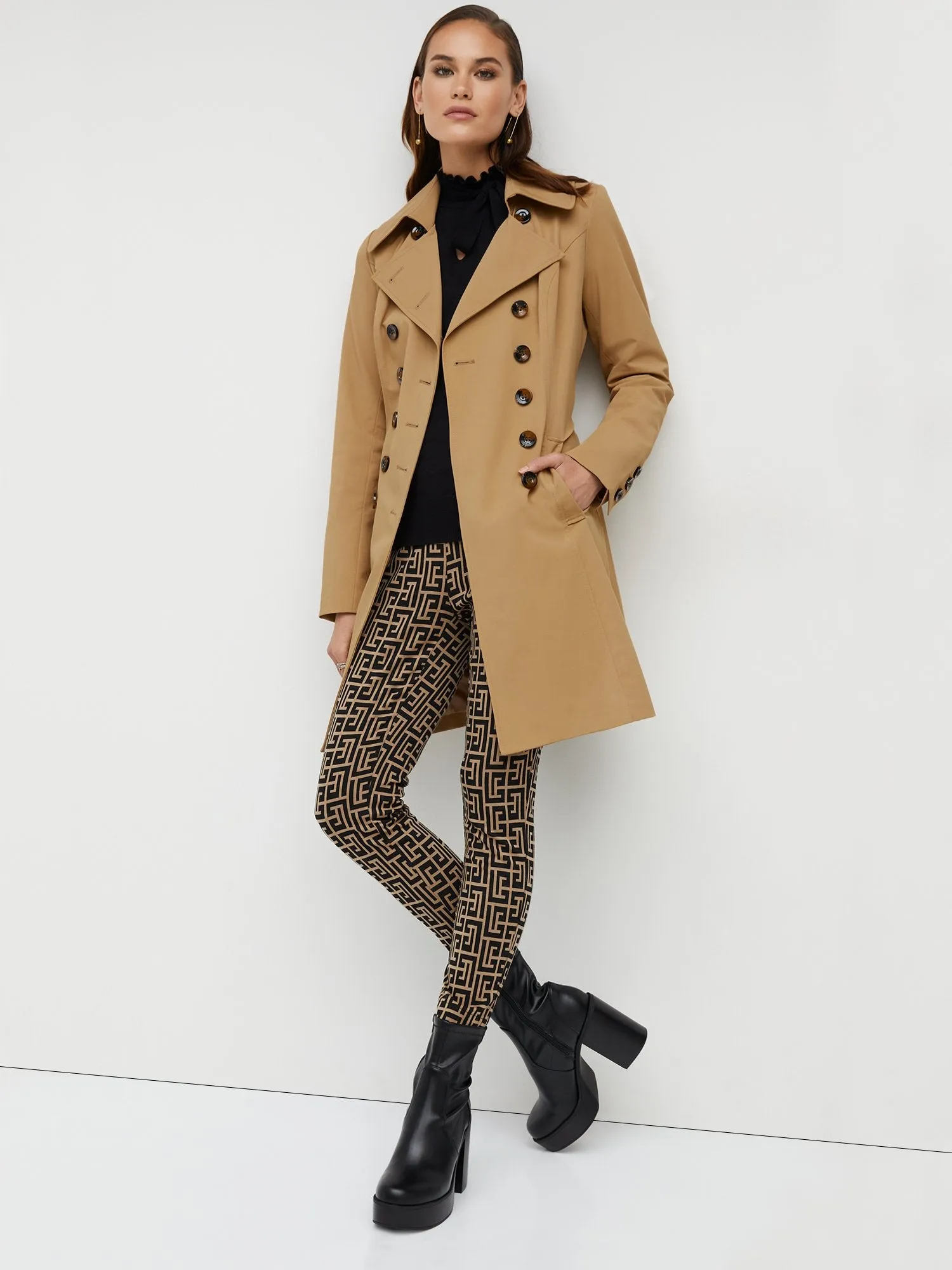 Double-Breasted City Trench Coat