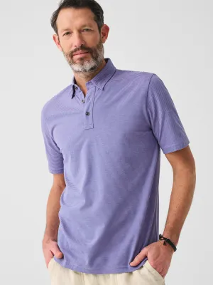 Faherty Short-Sleeve Movement™ Pique Polo in Island Violet Feeder