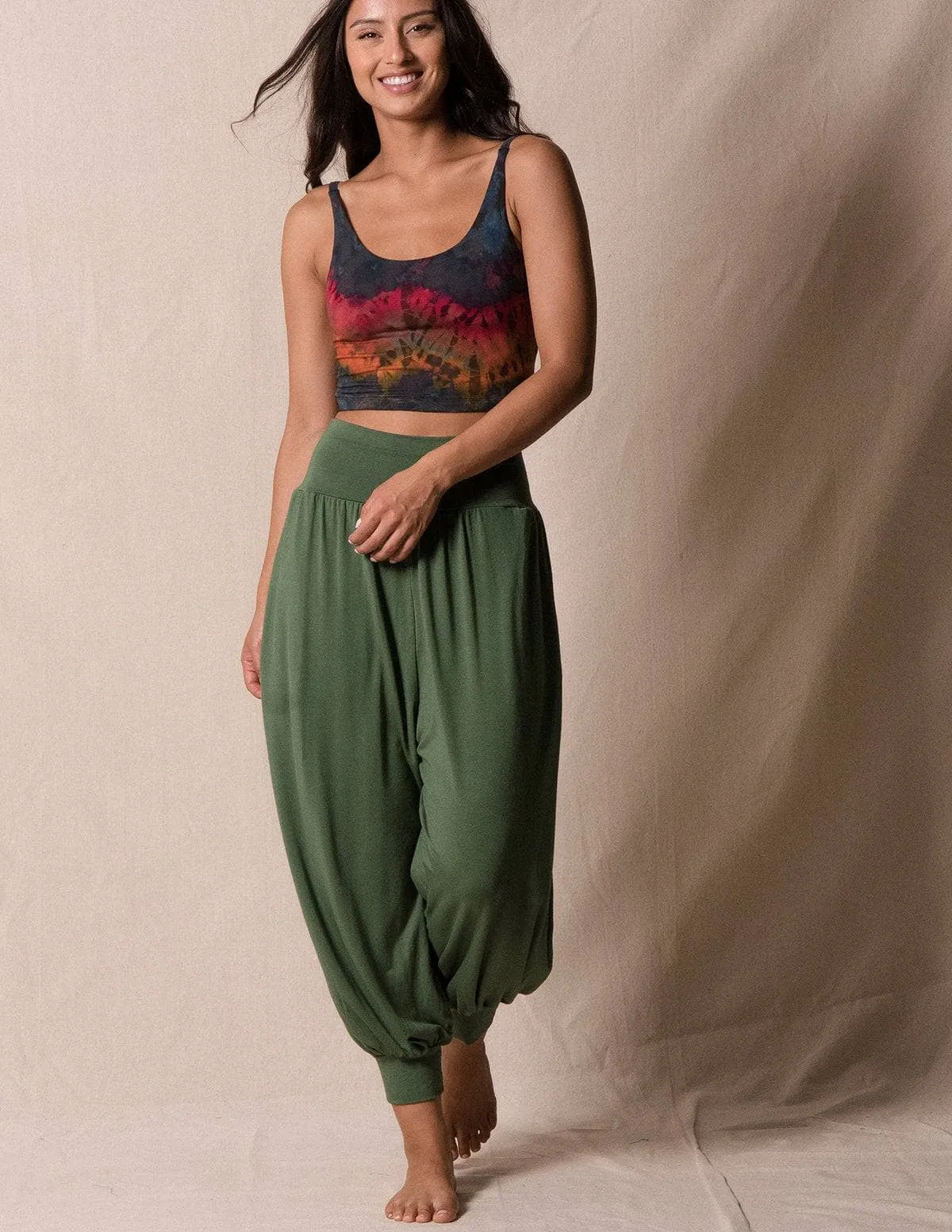 Flowy Harem Pants - Meadow