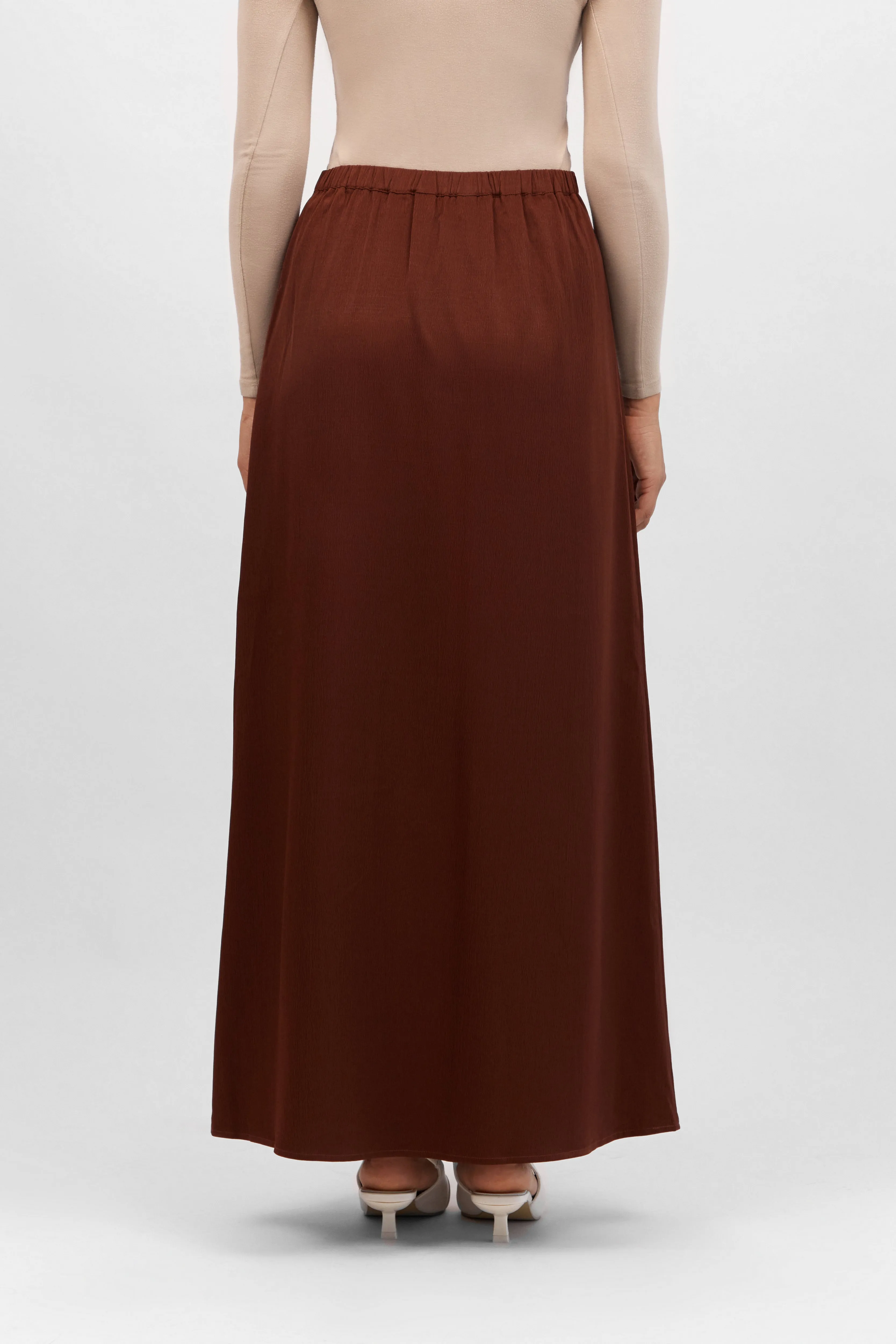 Flowy Maxi Skirt - Cranberry