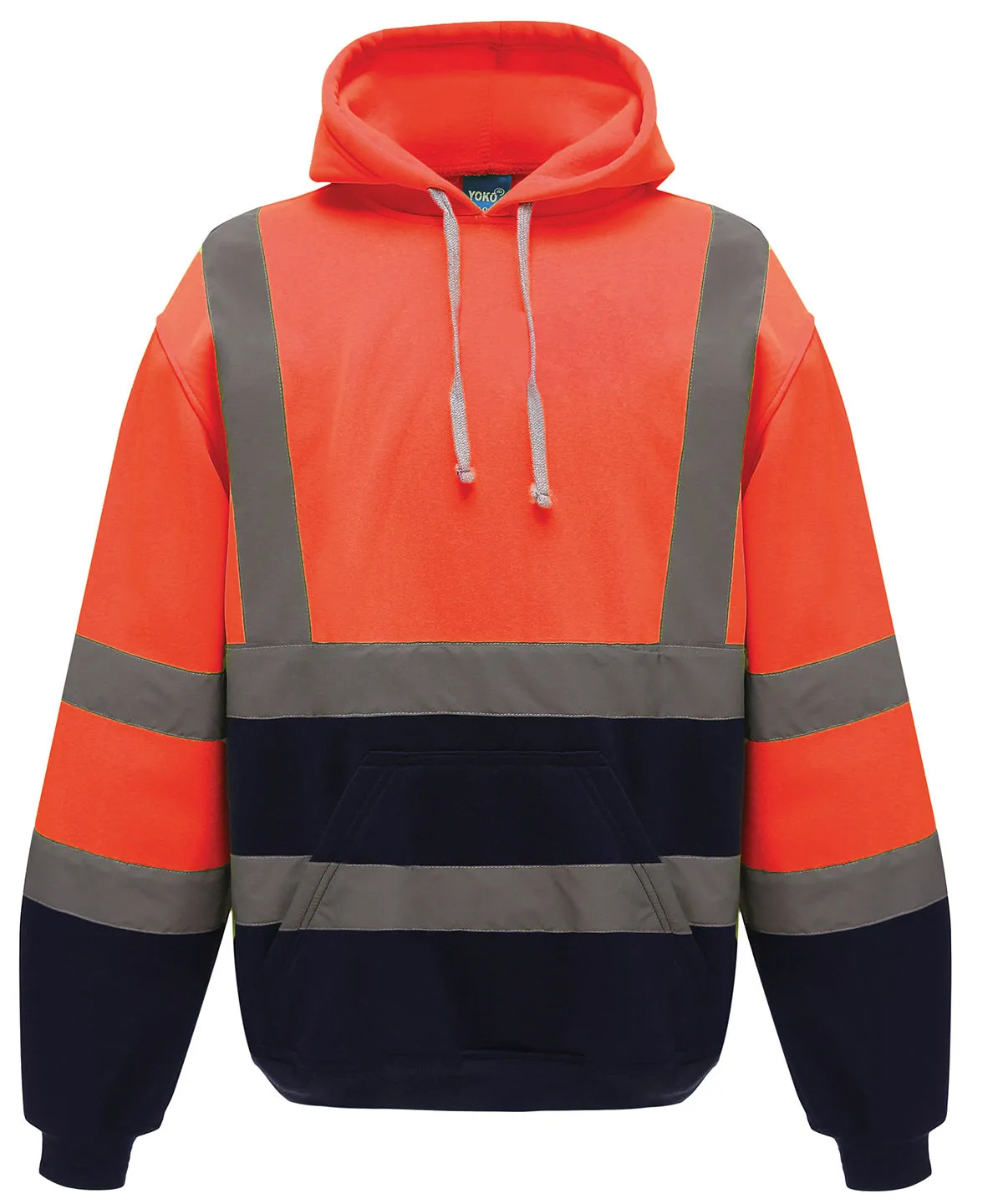 Hi-vis pull-over hoodie (HVK05) | Black