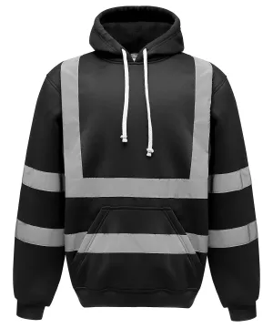 Hi-vis pull-over hoodie (HVK05) | Black