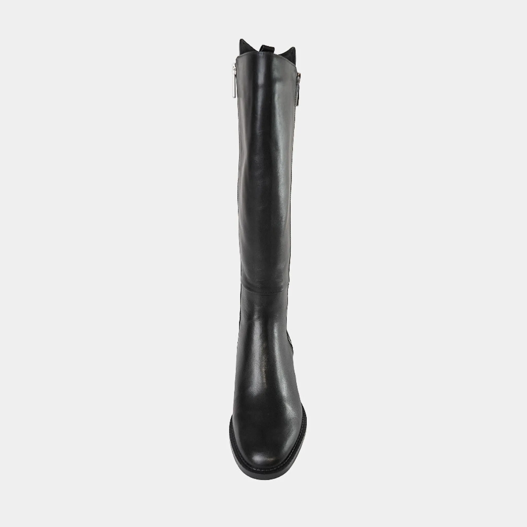 Kenzie Black Leather Knee High Boots