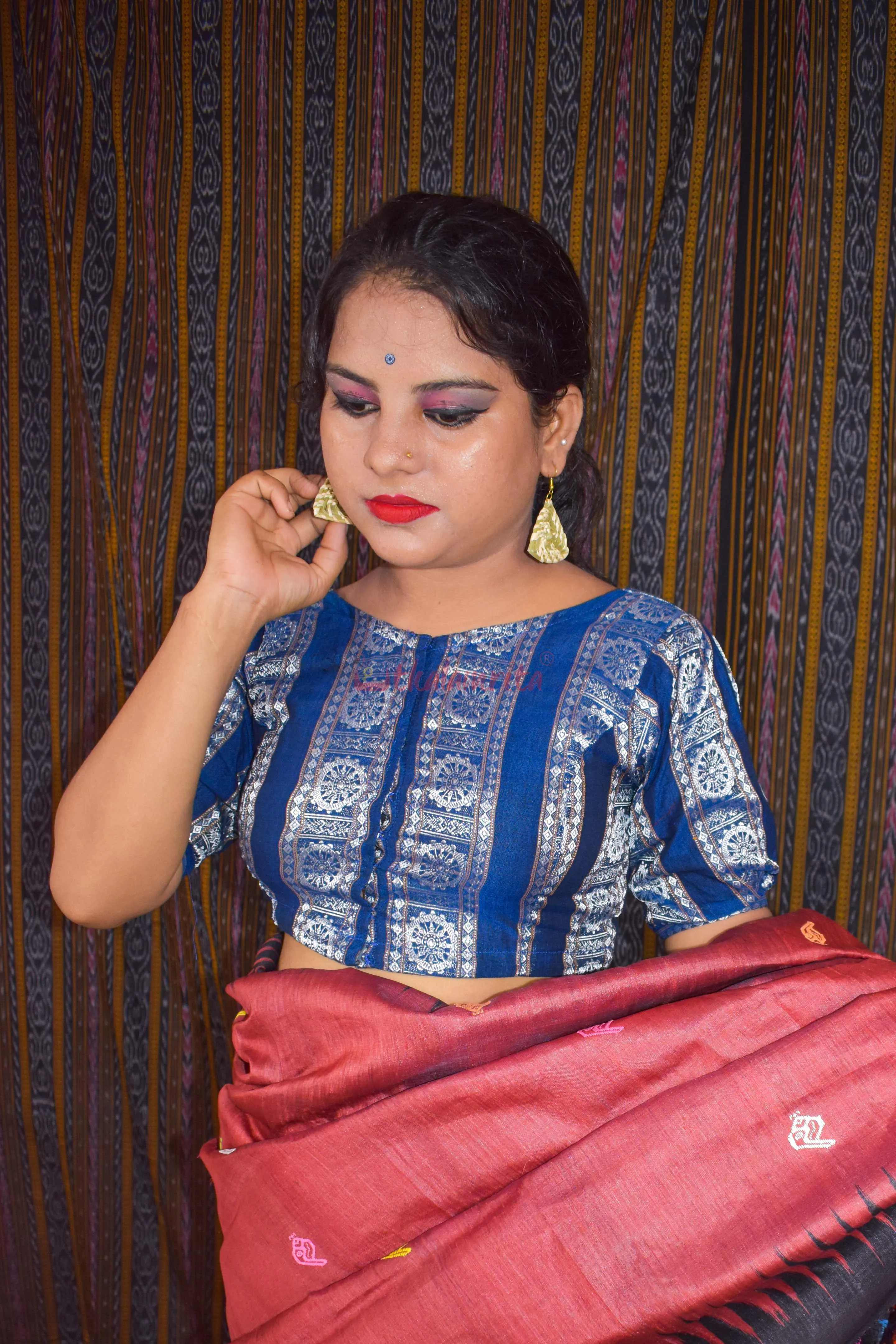 Konark Wheels Blue (Blouse)