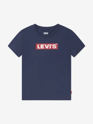 Levi's Boys Box Tab Logo T-Shirt in Navy