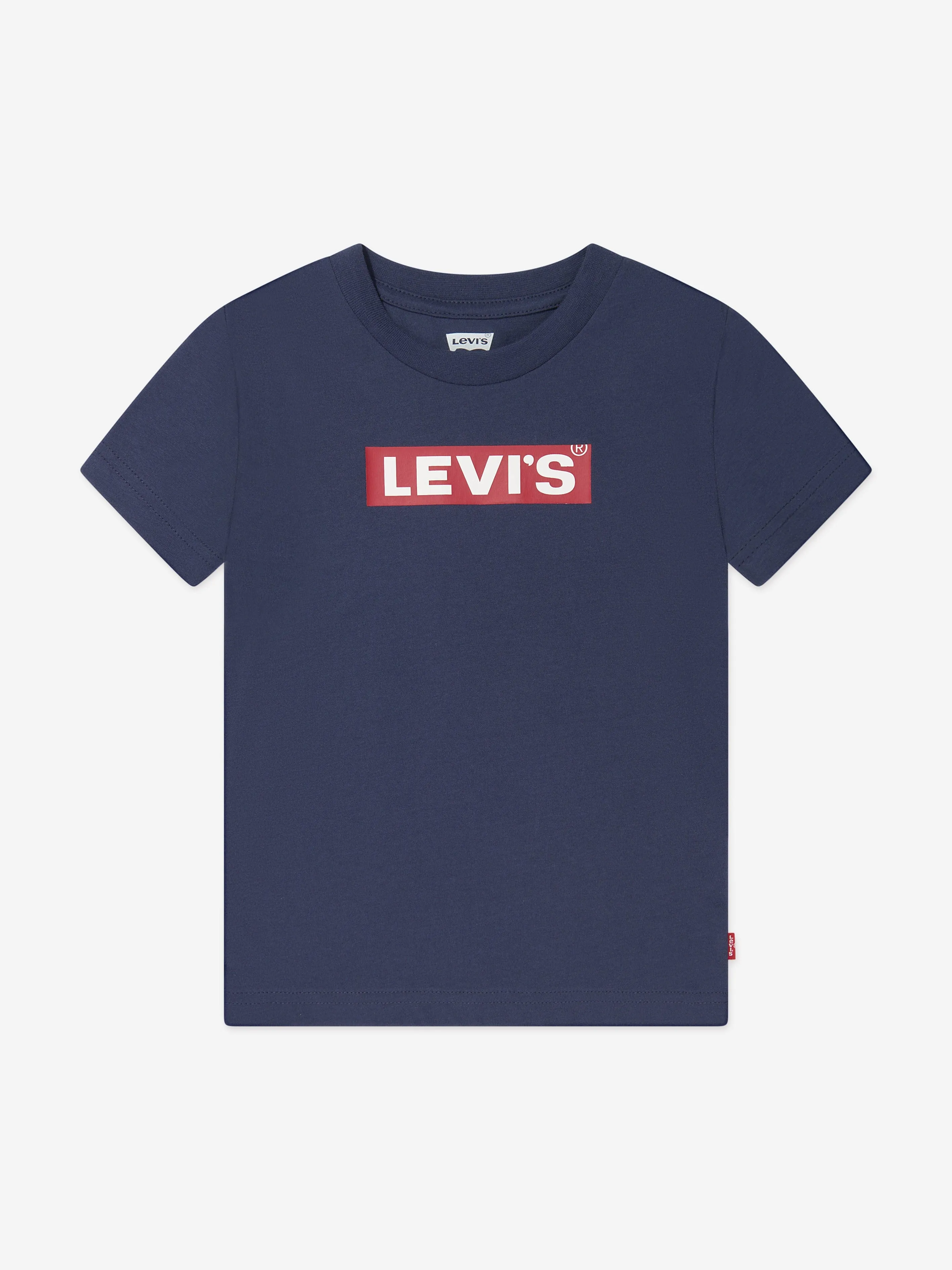 Levi's Boys Box Tab Logo T-Shirt in Navy