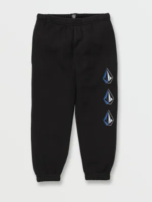 Little Boys Iconic Stone Elastic Waist Fleece Pants - New Black