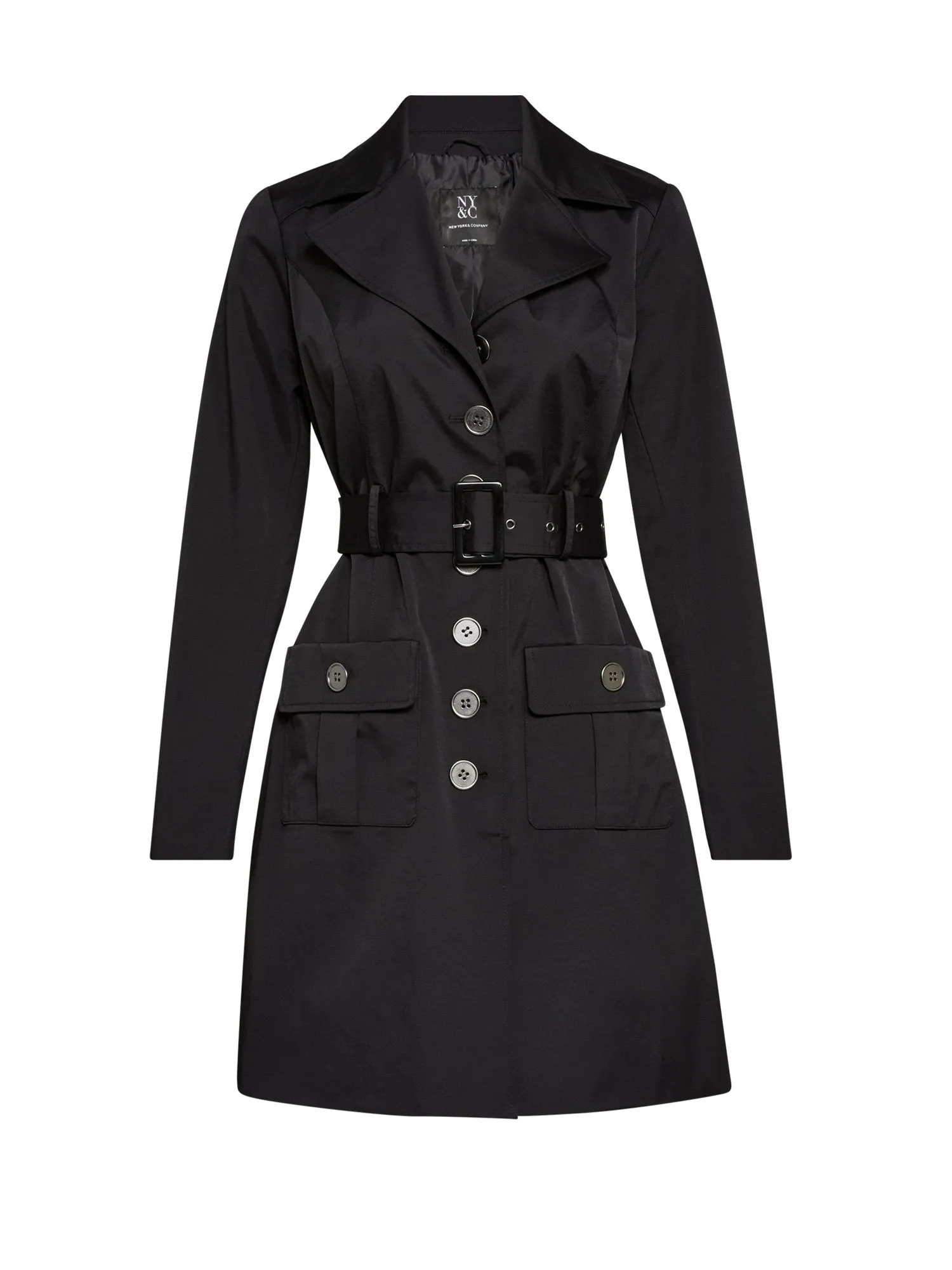 Long Sleeves Belted Military City Trench Coat