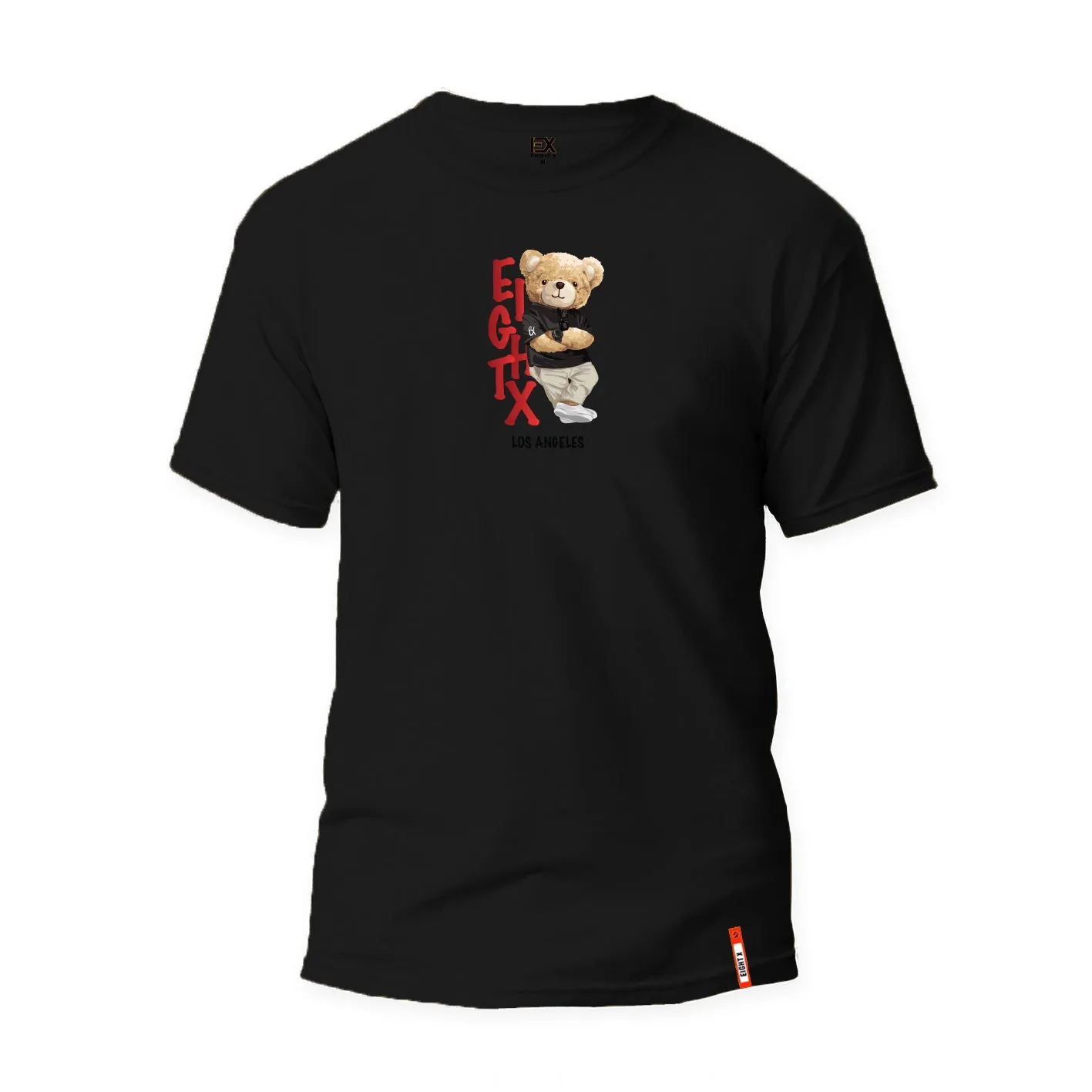 Marco Bear 3D Graphic T-Shirt - Black