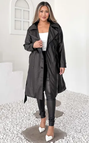 Maxine Trench Coat - Black