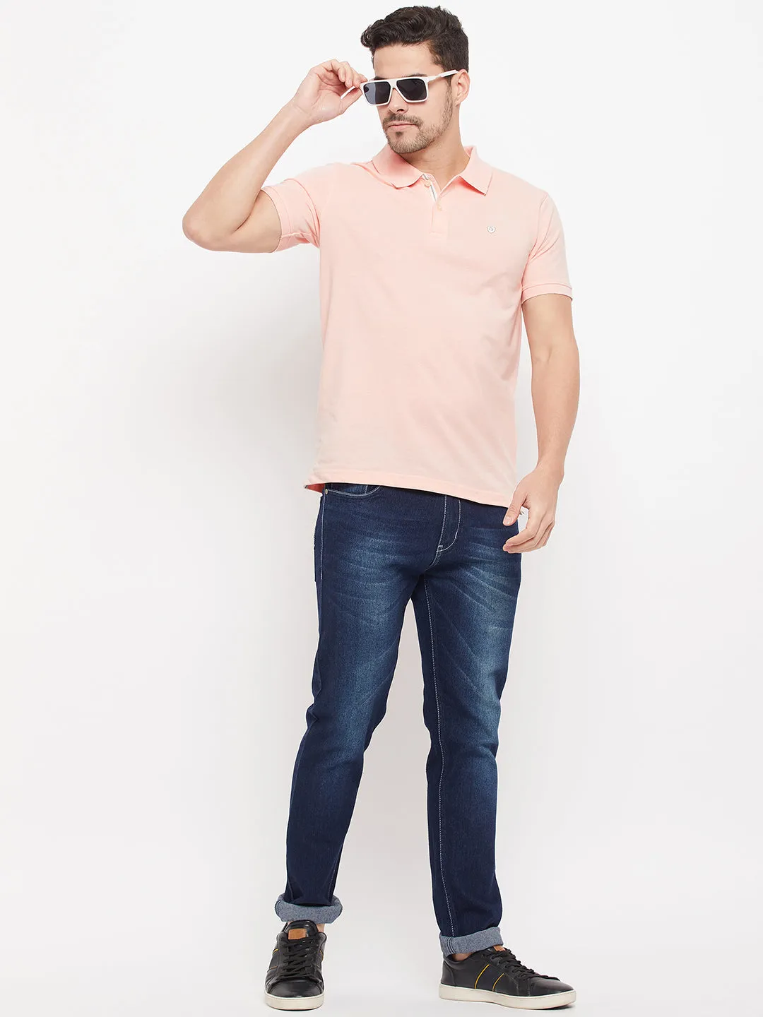 Men Light Pink T-Shirt