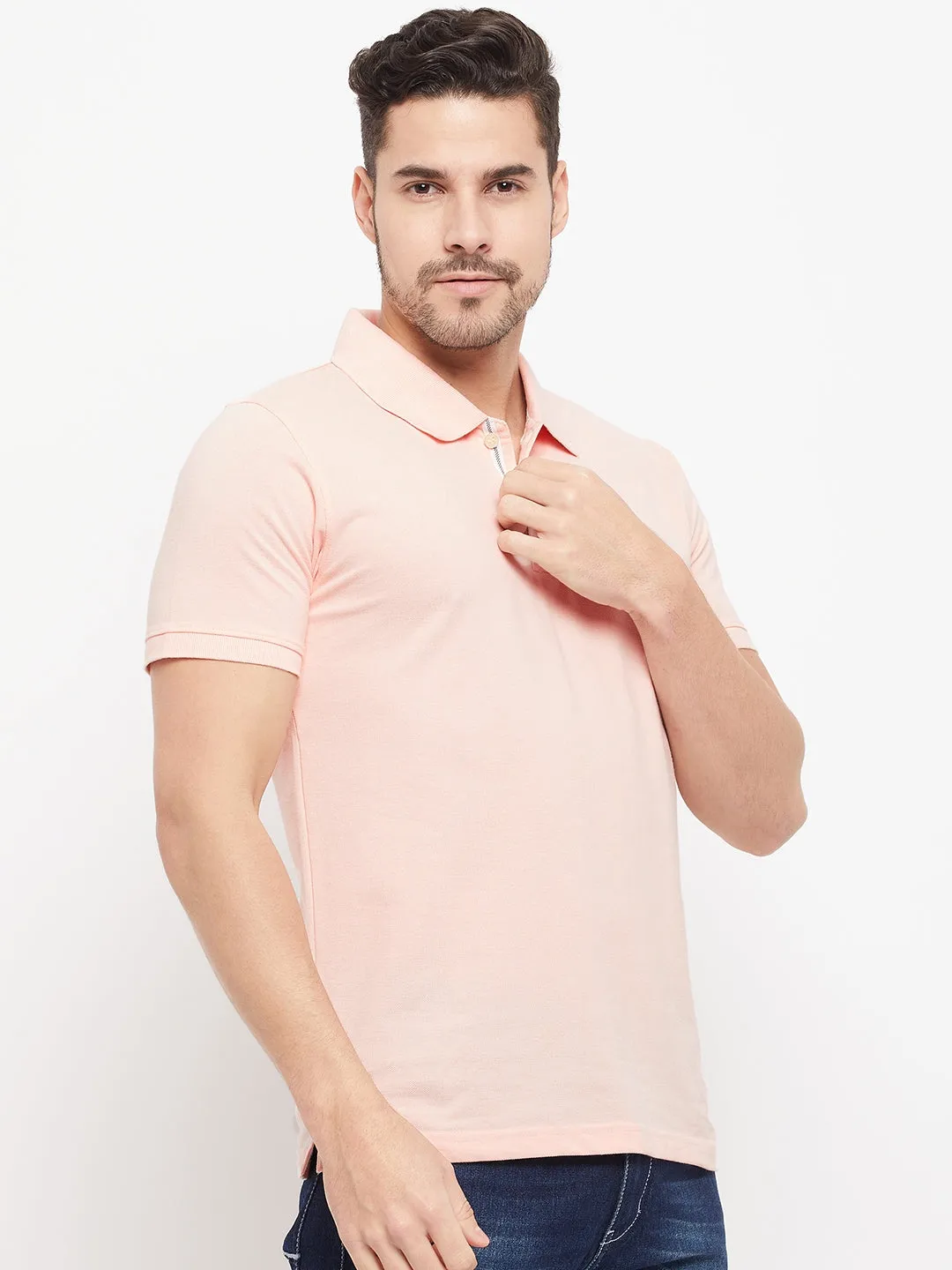 Men Light Pink T-Shirt