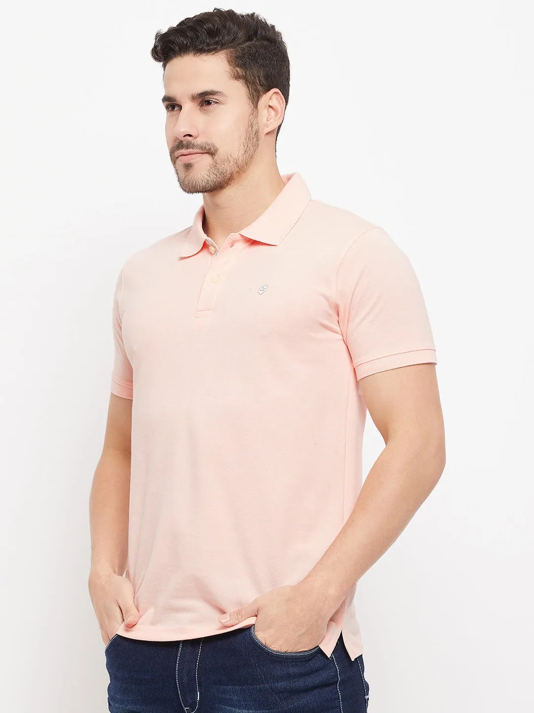 Men Light Pink T-Shirt