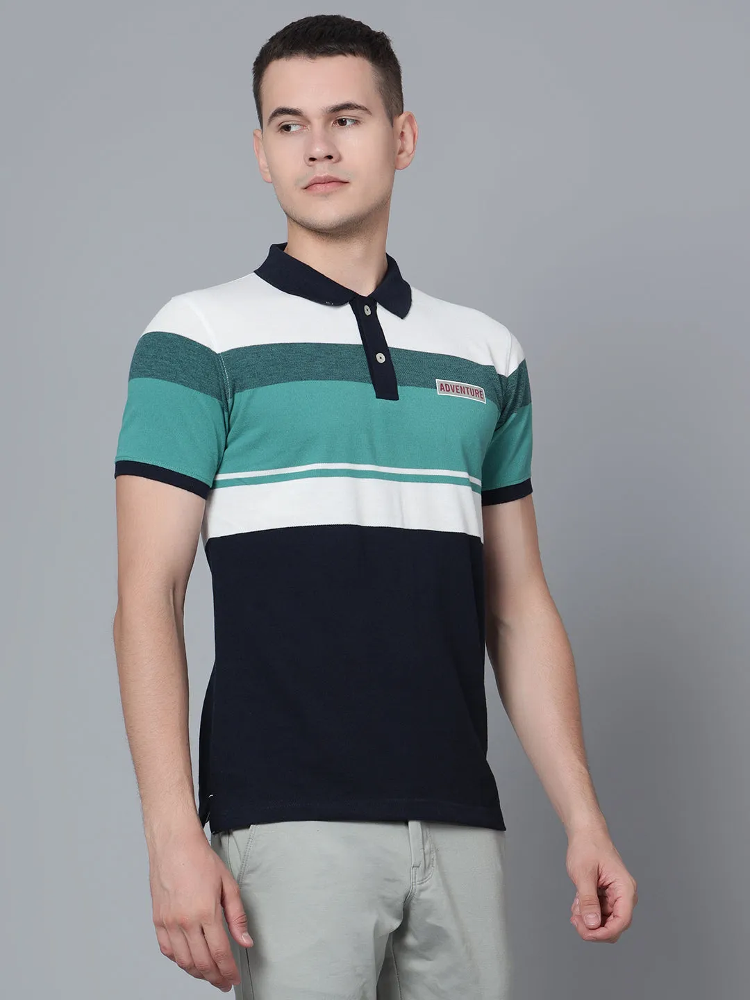 Men Navy Polo T-Shirt